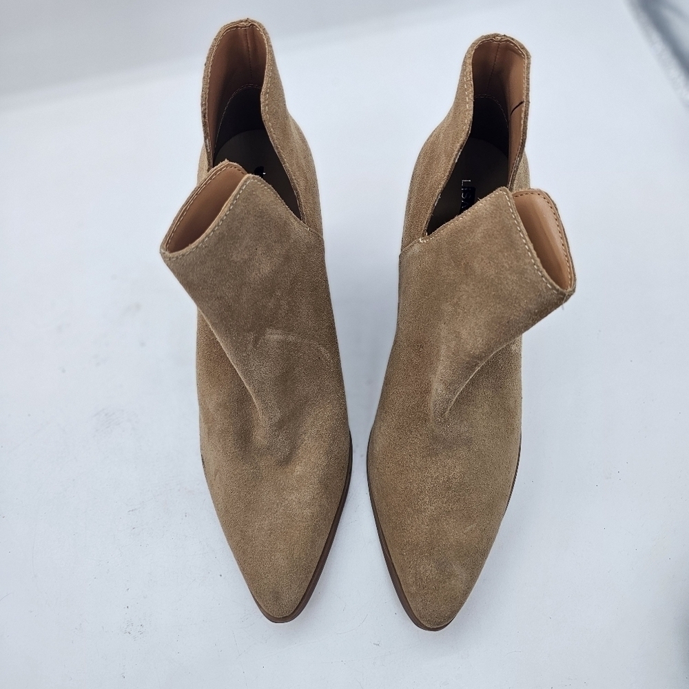 Lisa Vicky Kicky Split Suede Ankle Boots Tan Camel Size 11 - Picture 12 of 12